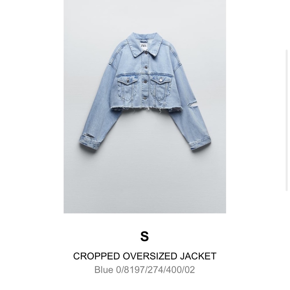 CUTE SOLD OUT cropped zara denim jacket